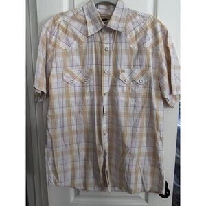Larry Mahan Cowboy Collection Pearl Snapped Shirt 100% Cotton‎ SZ Large. 2589